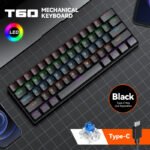 T-Wolf T60 60% Mechanical Gaming Keyboard Bleu switch - Image 6