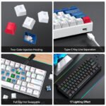 T-Wolf T60 60% Mechanical Gaming Keyboard Bleu switch - Image 3