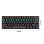 T-Wolf T60 60% Mechanical Gaming Keyboard Bleu switch - Image 5