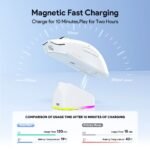 FURYCUBE G16PRO 2.4GHz Wireless Gaming Mouse RGB Charging Dock | White - Image 3