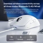 FuryCube R7 Wireless Tri-Mode Gaming Mouse 12K Dpi 63g Black - Image 4