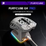 FURYCUBE G9 PRO Wireless Gaming Mouse 22K DPI With Charging Dock White - Image 4