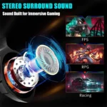 Ozeino RGB Gaming Headset for PS4 PS5 PC with Microphone - Image 2