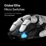 FURYCUBE G9 PRO Wireless Gaming Mouse 22K DPI With Charging Dock Black - Image 4