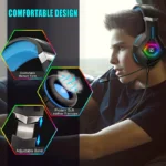 Ozeino RGB Gaming Headset for PS4 PS5 PC with Microphone - Image 5