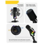 NEEPHO NP-M03 Wireless 2.4Ghz USB/TYPE-C/XLR Streaming Dynamic Microphone - Image 4