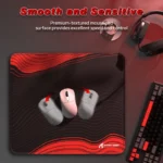 ATTACK SHARK CM02 eSport Gaming Mousepad (450x400x4 MM) Black/Red Contour - Image 5