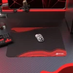 ATTACK SHARK CM02 eSport Gaming Mousepad (450x400x4 MM) Black/Red Contour - Image 4