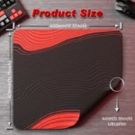 ATTACK SHARK CM02 eSport Gaming Mousepad (450x400x4 MM) Black/Red Contour - Image 3