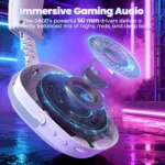 ATTACK SHARK G800 WIRELESS Esports Gaming Headset For PS5-4 PC with Mic White - Image 5