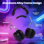 ATTACK SHARK G800 WIRELESS Esports Gaming Headset For PS5-4 PC with Mic Black - Image 4