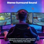 ATTACK SHARK G800 WIRELESS Esports Gaming Headset For PS5-4 PC with Mic Black - Image 5