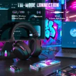 ATTACK SHARK L30 PRO WIRELESS Esports Gaming Headset For PS5-4 PC with Mic Black - Image 9