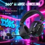 ATTACK SHARK L30 PRO WIRELESS Esports Gaming Headset For PS5-4 PC with Mic Black - Image 7