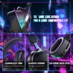ATTACK SHARK L30 PRO WIRELESS Esports Gaming Headset For PS5-4 PC with Mic Black - Image 3