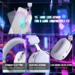 ATTACK SHARK L30 PRO WIRELESS Esports Gaming Headset For PS5-4 PC with Mic White - Image 2