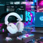 ATTACK SHARK L30 PRO WIRELESS Esports Gaming Headset For PS5-4 PC with Mic White - Image 8