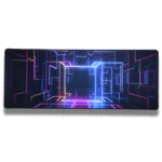 XL 80x30cm Mouse pad 4mm Gaming Desk Mat 3D Futuristic Neon Grid Space