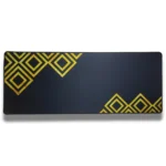 XL 80x30cm Mouse pad 4mm Gaming Desk Mat Black With Gold Squares