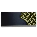 XL 80x30cm Mouse pad 4mm Gaming Desk Mat Black Yellow Mazes
