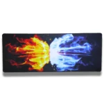 XL 80x30cm Mouse pad 4mm Gaming Desk Mat Fire vs Ice Design