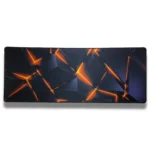 XL 80x30cm Mouse pad 4mm Gaming Desk Mat 3D Geometric Glowing Red Lava