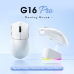 FURYCUBE G16PRO 2.4GHz Wireless Gaming Mouse RGB Charging Dock | White - Image 2