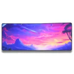 XL 80x30cm Mouse pad 4mm Gaming Desk Mat Y2K sunset landscape