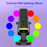 YU8 Dynamic USB/XLR Microphone RGB for Recording Gaming streaming Black - Image 5