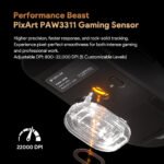 FURYCUBE G13S 2 X Battery Wireless Gaming Mouse Black - Image 5