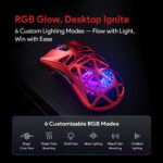 FuryCube G11 BK-V2 RGB Wireless Gaming Mouse 3 Mode 59g Red - Image 7