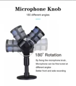 USB Microphone Condenser PDO RGB With Boom Arm for Recording Gaming streaming Podcasts - Image 3