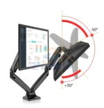 ZENO M8D Gas Spring Monitor Arm Stand Dual Screens 17-32 18Kg Black - Image 2