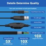 Ozeino RGB Gaming Headset for PS4 PS5 PC with Microphone - Image 6