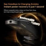 FURYCUBE G13S 2 X Battery Wireless Gaming Mouse Black - Image 3