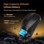 FURYCUBE G13S 2 X Battery Wireless Gaming Mouse Black - Image 6