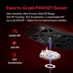 FuryCube G11 BK-V2 RGB Wireless Gaming Mouse 3 Mode 59g Red - Image 6