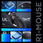 Attack Shark R1 Wireless Gaming Mouse 18KDPI 59g | Black - Image 4