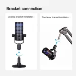 USB Microphone Condenser PDO RGB With Boom Arm for Recording Gaming streaming Podcasts - Image 4