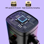YU8 Dynamic USB/XLR Microphone RGB for Recording Gaming streaming Black - Image 2