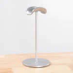 Headphone Stand Headset Holder with Aluminum Support Bar Flexible Headrest ABS Solid Base Silver - Image 2