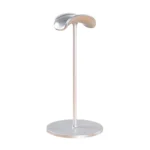 Headphone Stand Headset Holder with Aluminum Support Bar Flexible Headrest ABS Solid Base Silver