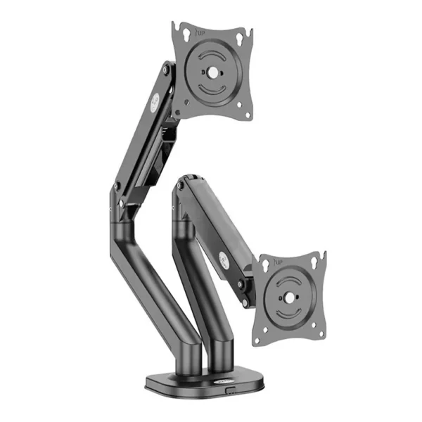ZENO M8D Gas Spring Monitor Arm Stand Dual Screens 17-32 18Kg Black