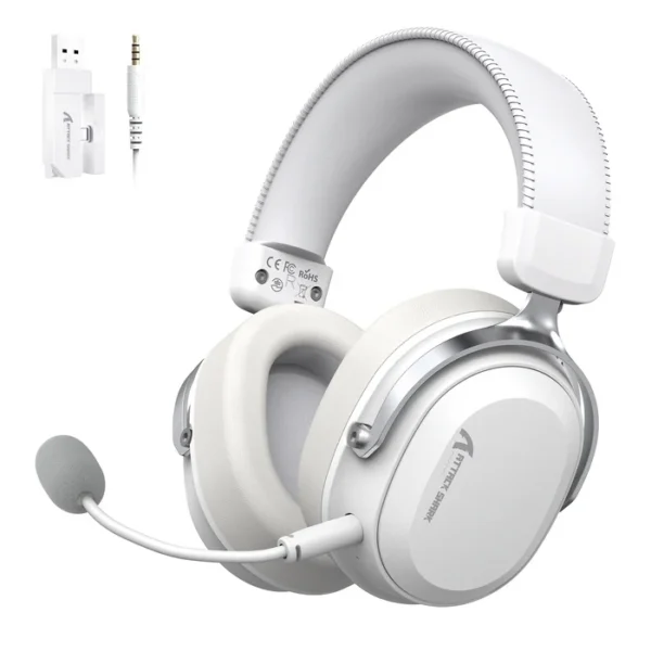 ATTACK SHARK L30 PRO WIRELESS Esports Gaming Headset For PS5-4 PC with Mic White