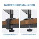 M252 Gas Spring Single Monitor Stand Arm for 13-32 inch Screens - Image 6