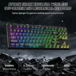 ATTACK SHARK X87 ULTRA Wireless Mechanical Keyboard With 8K Wireless Receiver Forged Carbon - Image 2