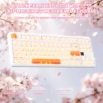 ATTACK SHARK X87 ULTRA Wireless Mechanical Keyboard With 8K Wireless Receiver Iced Orange - Image 2
