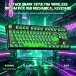ATTACK SHARK X87 ULTRA Wireless Mechanical Keyboard With 8K Wireless Receiver Shadow Jade - Image 2