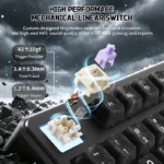 ATTACK SHARK X87 ULTRA Wireless Mechanical Keyboard With 8K Wireless Receiver Forged Carbon - Image 3