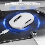 ATTACK SHARK G3 PRO Tri-mode Wireless Gaming Mouse 25K DPI  Charging Dock White - Image 5